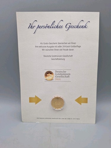 Dgg münze vergoldet - 1, dm
