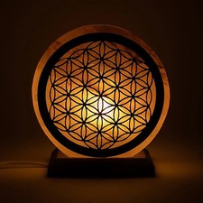 Salzlampe – Blume des Lebens