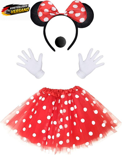 Damen maus kostüm rot - damen,