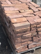 Trockenmauer Sandstein ROT Bruchstein Brocken Gartenstein Ruinenmauer Naturstein