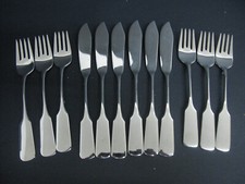 WMF Modell SATURN Spatendekor Cromargan Fischbesteck  6 Personen 12 Teile TOP