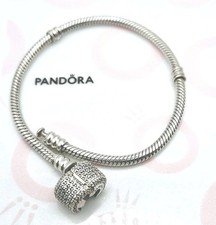 Pandora Armband Pavè Zylinderverschluß 590723 ca. 19 cm Zirkonia Silber Original