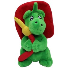 Sweety-Toys Drache Grisu mit Schlauch & Feuerwehrhelm Kuscheltier 16cm Gebra