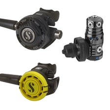 SF-1: Scubapro MK25 EVO BlackTech Atemreglerset Carbon 2. Stufe & Octo nach Wahl