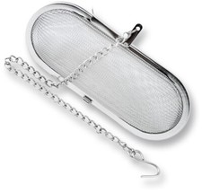 Gewürzkugel oval Edelstahl