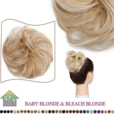 Echt Dick Dutt Haar Bun Scrunchy Zopfgummi Haarverlängerung Wrap Updo Haarteil