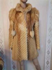 Kaninchen PELZ Braun Beige GR