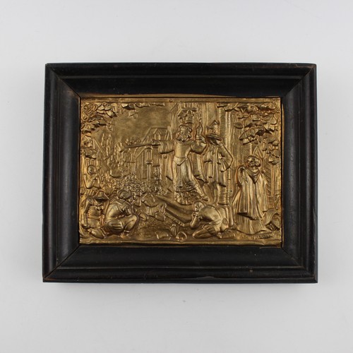 Wandrelief messing historische - wandrelief,