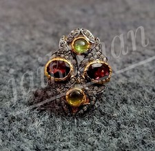 Granat Turmalin Edelstein Ring