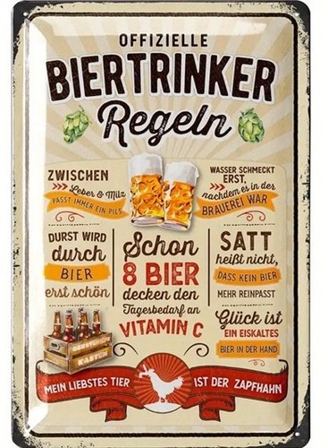 Retro blechschild mit spruch - retro,