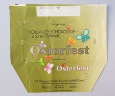 DDR Schokoladen Papier Osterfest VEB Thüringer Schokoladenwerke Saalfeld
