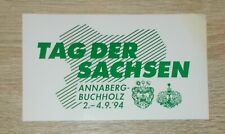 Alter Aufkleber | Sticker Tag der Sachsen Annaberg-Buchholz 1994 Wappen
