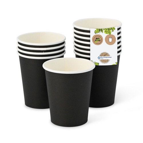 Pappbecher schwarz - ,