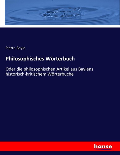 Philosophisches wörterbuch - philosophisches,