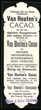 Vertreterkarte Van Houten´s Cacao, Ess-Chocolade 