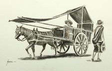 Fuhrwerk mit Monsundach