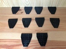 Lego 10x 2625 Wedge Plate 7 x 6 Flügel Keilplatte Boat Boot schwarz black