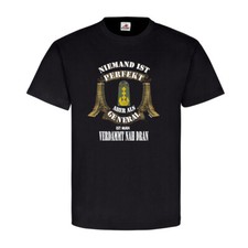 Niemand ist Perfekt General Bundeswehr Army MG Kette Abzeichen T-Shirt #20540