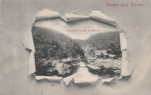 Gruss aus skien - skien, einfahrt