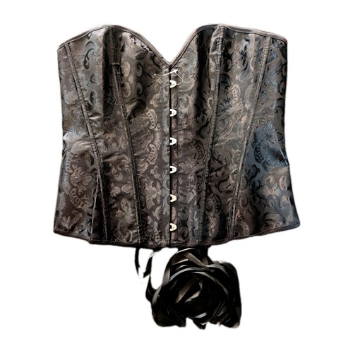 Overbust corset black steel - corset,