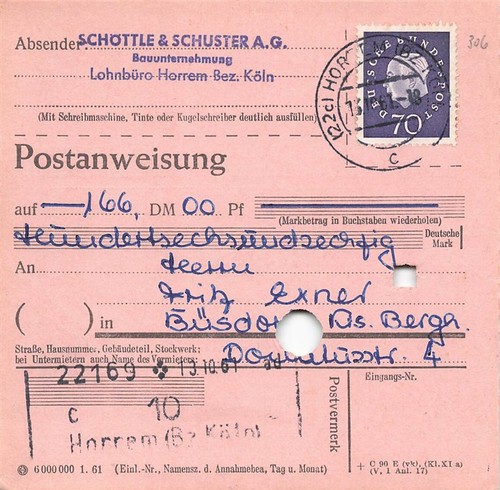 167560 bund 306 heuss - bund, nr.