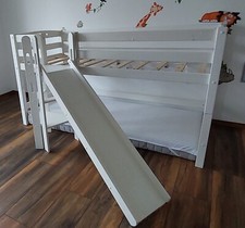 Hochbett mit Rutsche 90x200 cm