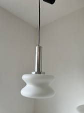 alte Deckenlampe DDR Design Lampe 70er Vintage VEB Arnsdorf Glas Leuchte