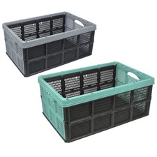 2x Klappbox 32l - Transportbox mit Griffen [Auswahl variiert]