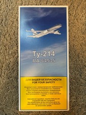 Safety Card Tupolev Tu-214 RA-64535