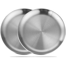 Edelstahl Teller Set, 20cm