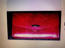 Money Maker Geldbörse/Portemonnaie, Rot Echt Leder,  wie neu !