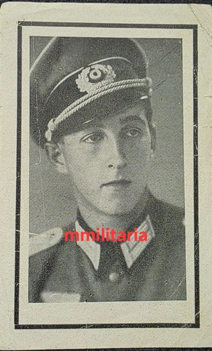 Sterbebild wwii leutnant raab - wwii,