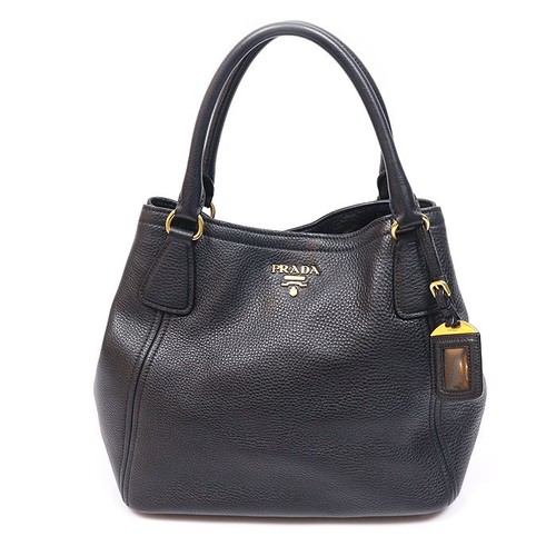 Prada schwarze vitello daino - prada,