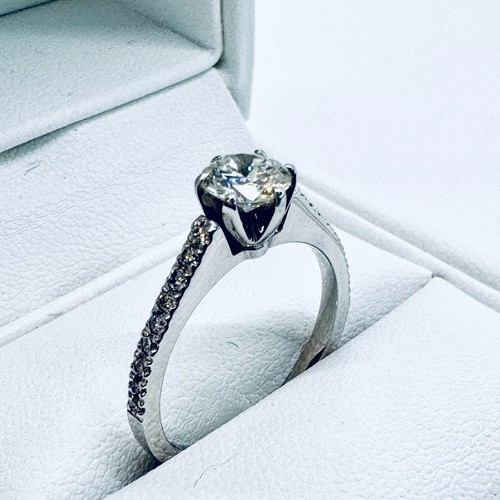 750 weißgold ring diamanten - 750,
