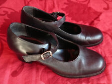 Riemchenpumps, Mary Janes, schwarz, Leder, passend bei Gr. 39, Gothic