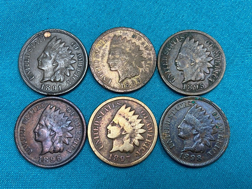 One cent 1891 1898 - 6x, 1891-1898