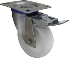 Edelstahlrollen mit Polyamidrad in ø 80 100 125 160 200mm VA rostfrei Gleitlager