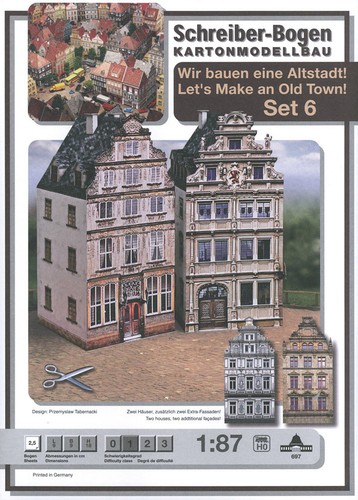 Kartonmodell altstadt set - kartonmodell, altstadt-set
