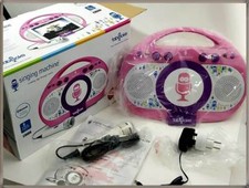 Singing Machine iSM-398 Bluetooth Kinder Karaoke Maschine Mikrofon Party Spass