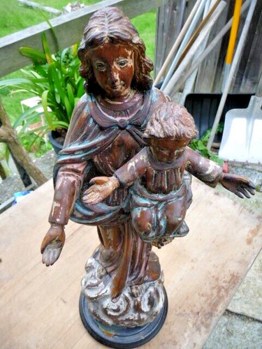 Antike madonnenfigur museal - madonnenfigur,