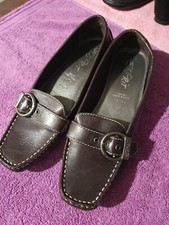Esprit Damenschuhe Slipper Halbschuh Mokassins  dunkelbraun  Gr. 38
