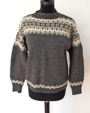 Damen Wollpullover Gr. XS Grau