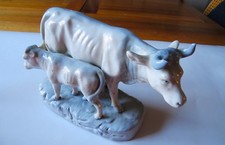 Antike porzellanfigur kuh mit - antike,