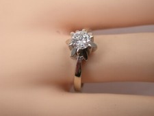 edler klassischer Solitär Brillantring Weißgold 585er 14K