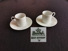 2 alte weiße Espressotasse