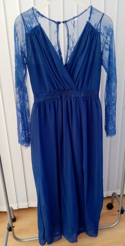 Blaues ballkleid chiffon - blaues, &