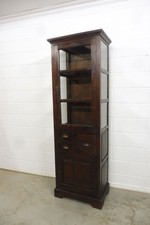 Vitrineschrank Küchenschrank Schrank Vitrine aus Teakholz Massivholz