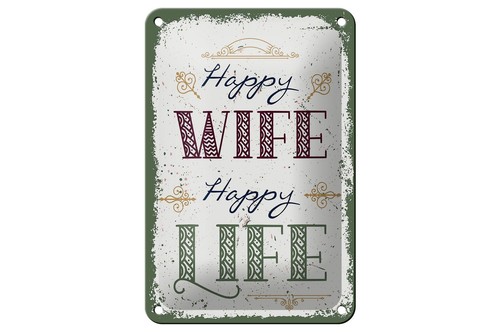 Blechschild spruch happy - blechschild,