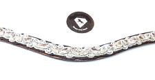 Stirnriemen geschwungen Strass klar ausgefallen  43 cm Leder braun rotbraun NEU