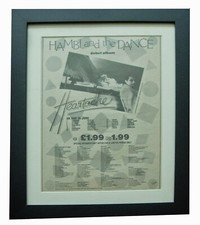 HAMBI & THE DANCE+HEARTACHE+POSTER+AD+RARE+ORIGINAL 1982+FRAMED+FAST WORLD SHIP